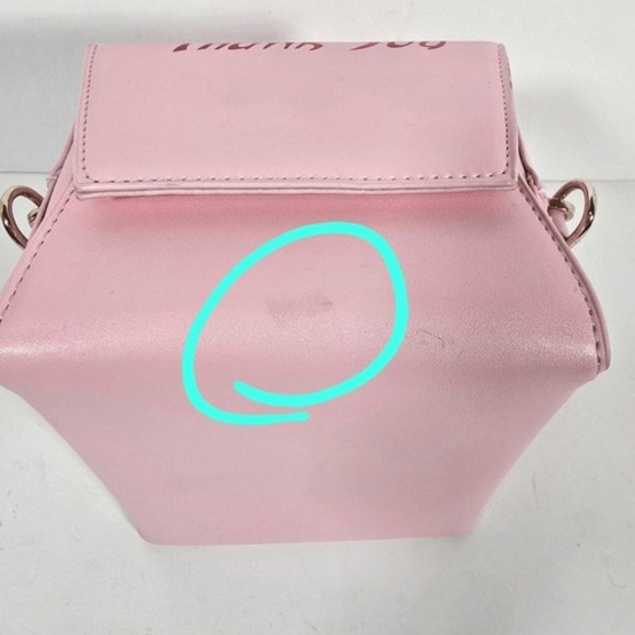 Chinese Take Out‎ Purse Faux Leather Pink Crossbody Thank You Bag - Picture 10 of 10